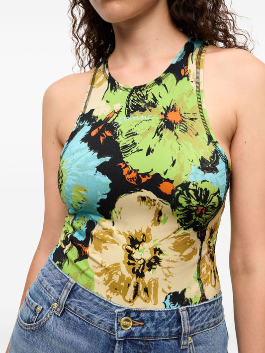Ganni floral-print Bodysuit