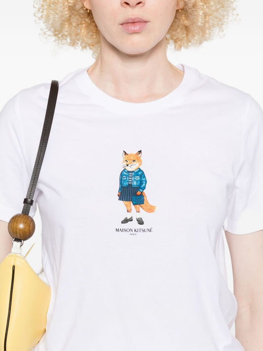 Maison Kitsuné Dressed Fox print cotton T-shirt