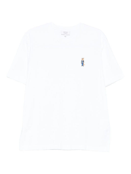 Maison Kitsuné Cotton T-shirt with fox embroidery