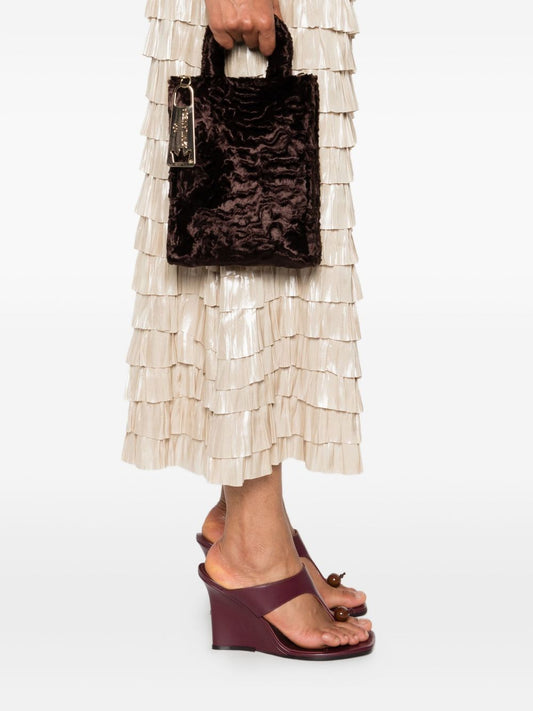 La Milanesa Faux-fur double-handle tote bag