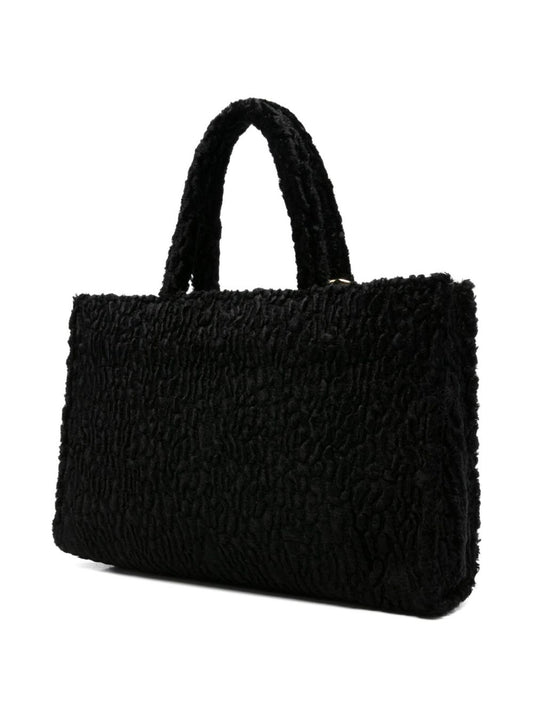 La Milanesa Textured-effect tote bag