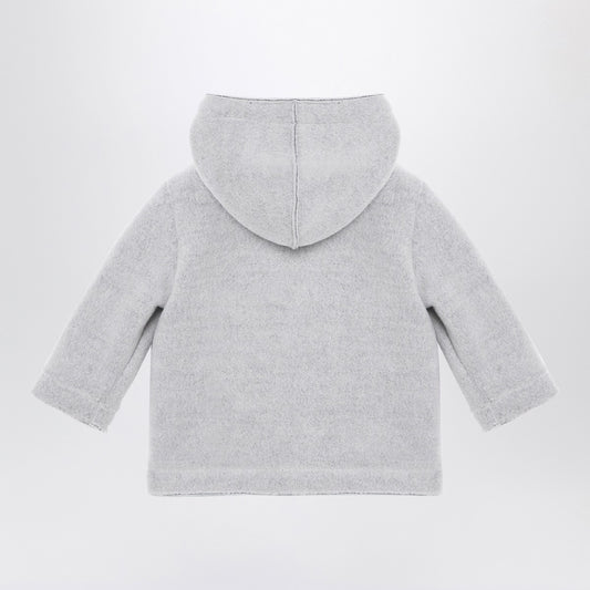 Il Gufo Grey double-breasted fleece jacket