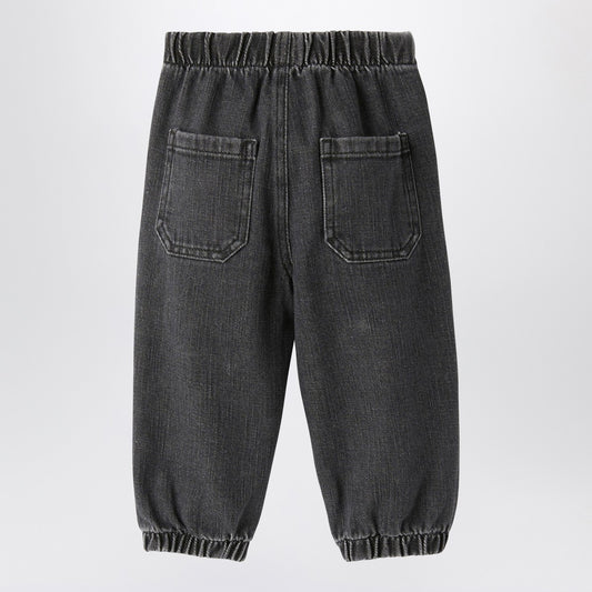 Il Gufo Black washed denim jeans