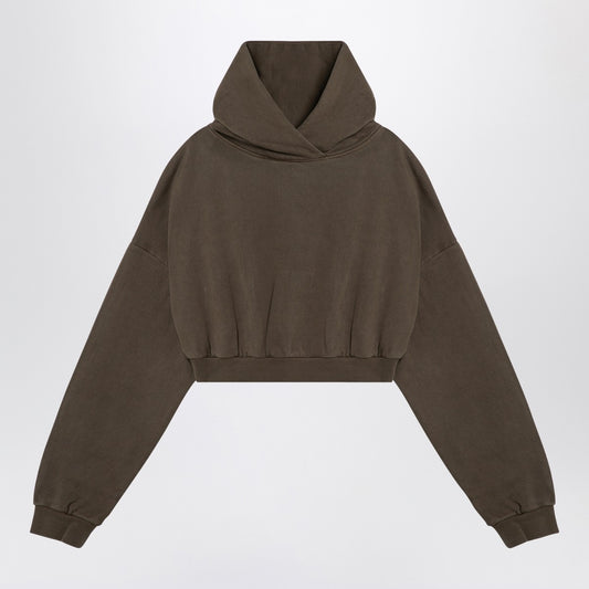 Entire Studios Organic cotton military green cropped sweatshirt