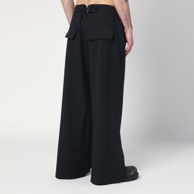 Entire Studios Wide black wool-blend trousers