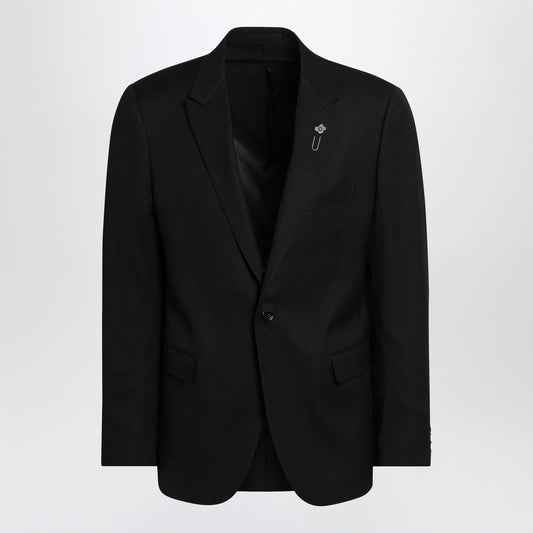 Lardini Black single-breasted jacket in wool blend