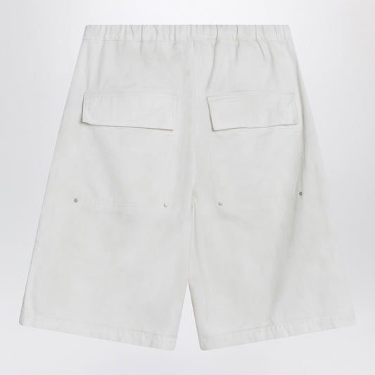 Entire Studios Wide white bermuda shorts in cotton