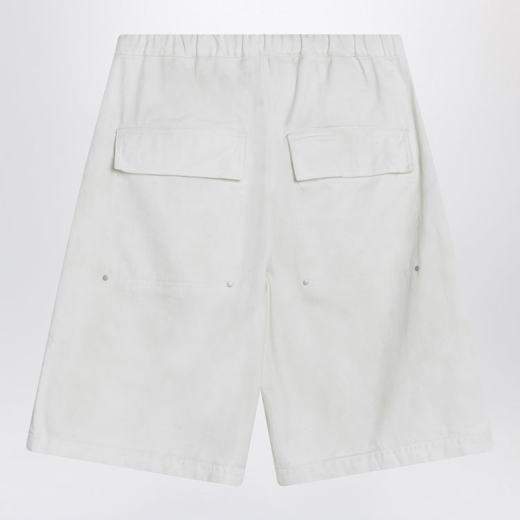 Entire Studios Wide white bermuda shorts in cotton