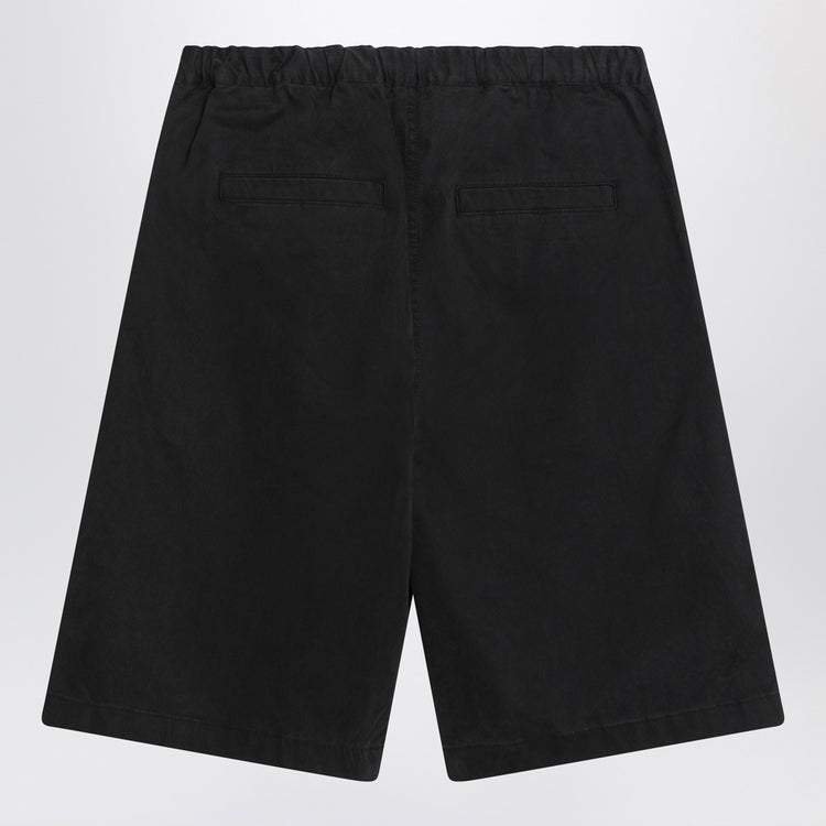 Entire Studios Wide black bermuda shorts in cotton