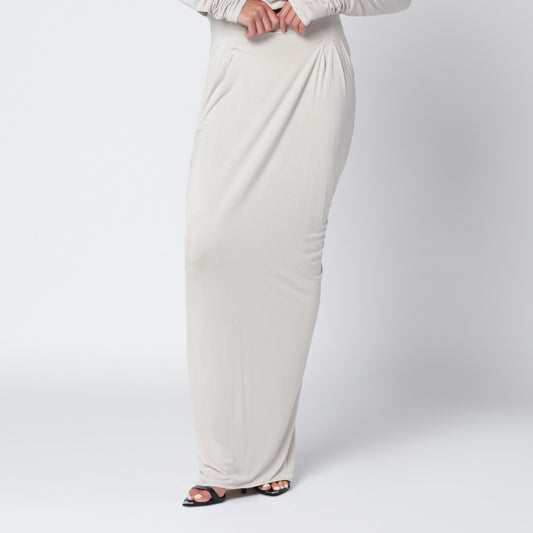 Entire Studios Ivory draped long skirt