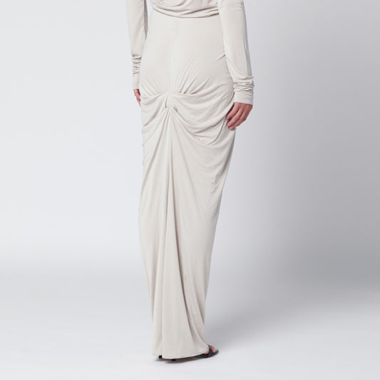 Entire Studios Ivory draped long skirt