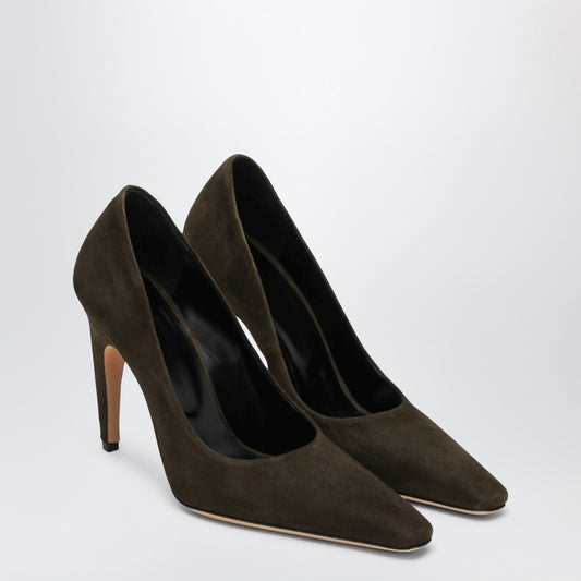 Jude Fame pumps in khaki suede leather