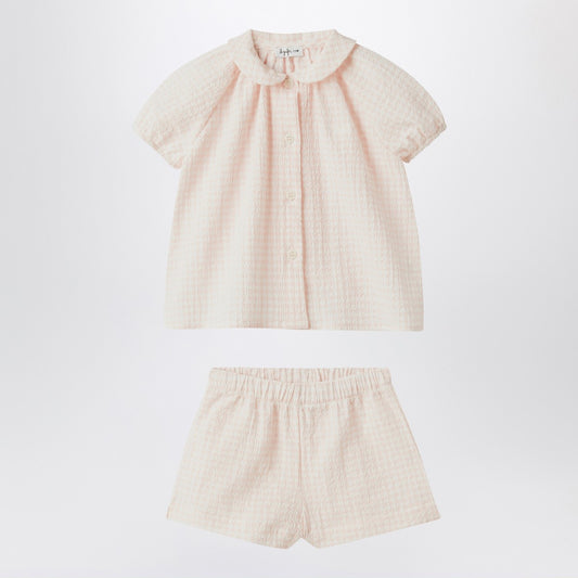 Il Gufo Pink set in seersucker