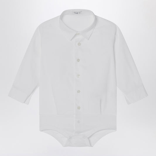 Il Gufo White cotton shirt bodysuit