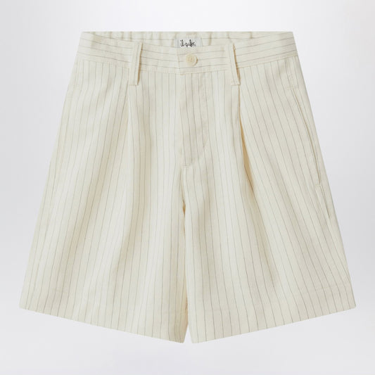 Il Gufo Pinstriped cotton Bermuda shorts