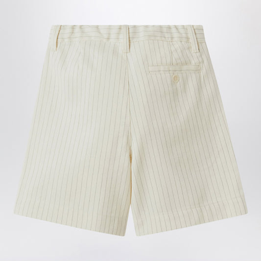 Il Gufo Pinstriped cotton Bermuda shorts