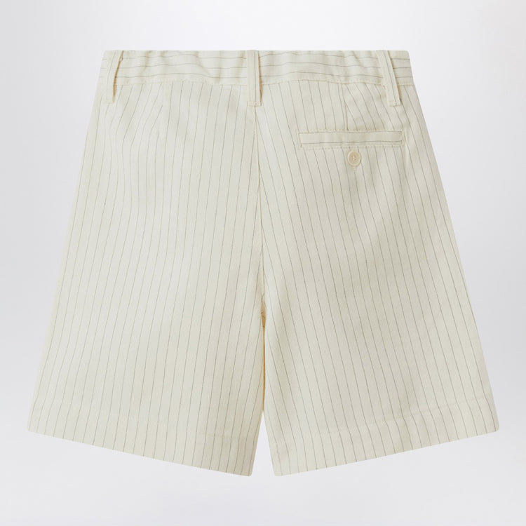 Il Gufo Pinstriped cotton Bermuda shorts