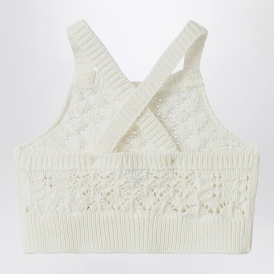 Il Gufo Milk white crochet top