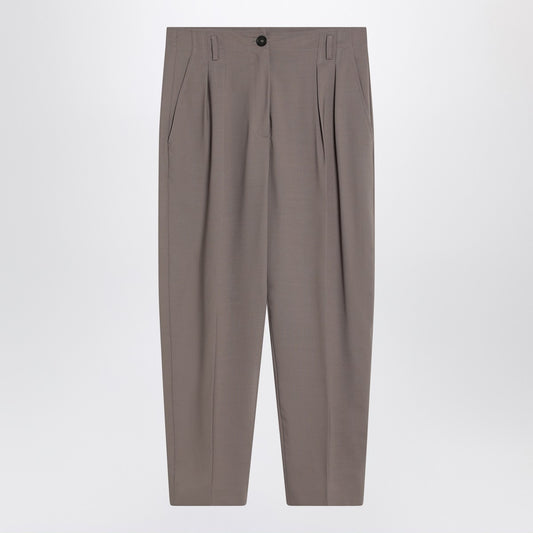 Erika Cavallini Dove-coloured wool-blend trousers