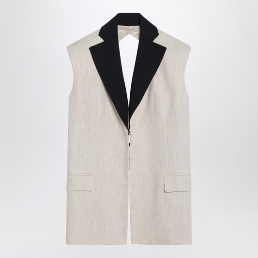 Erika Cavallini Linen waistcoat with open back