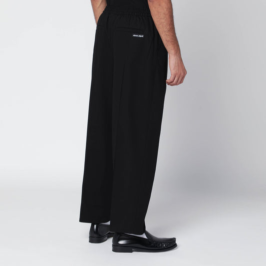 Maison Kitsuné Black cotton trousers