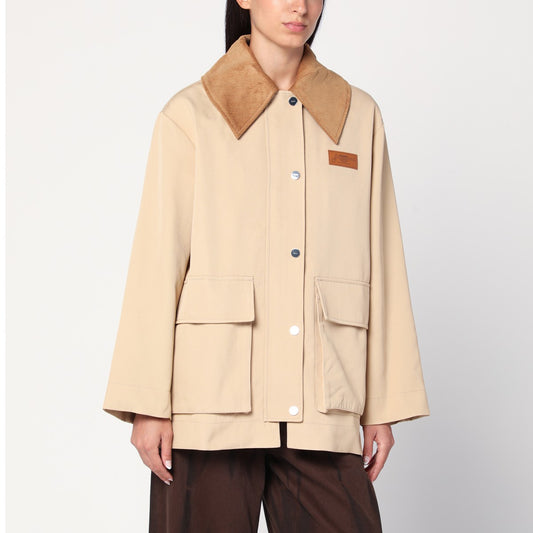 GANNI Beige twill jacket