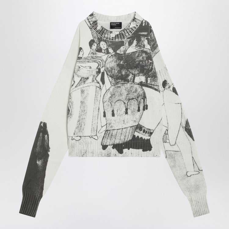Enfants Riches Déprimés The Ballroom Dance sweater in black/ivory