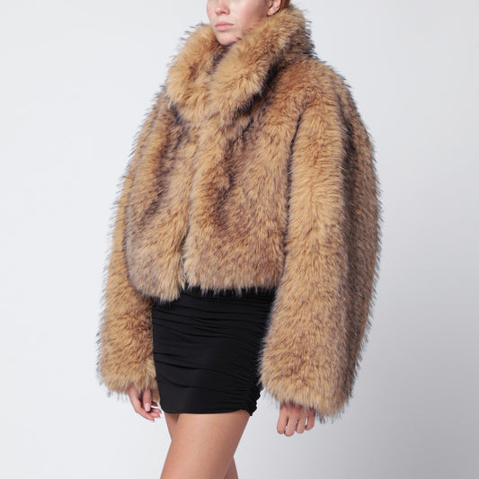 ROTATE Birger Christensen Beige short faux fur