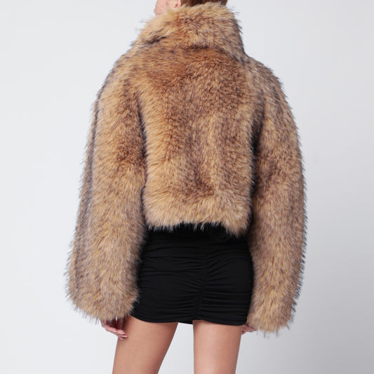 ROTATE Birger Christensen Beige short faux fur