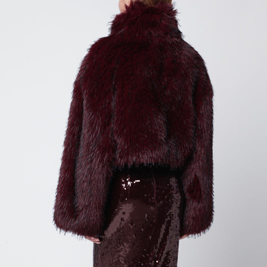 ROTATE Birger Christensen Bordeaux short faux fur