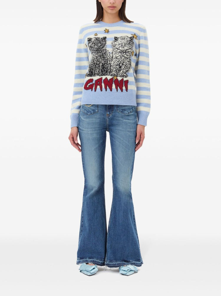 Ganni Sweater with embroidery