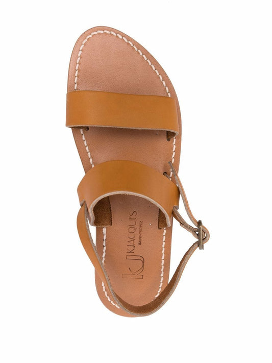 K Jacques St Tropez Sandals Leather Brown