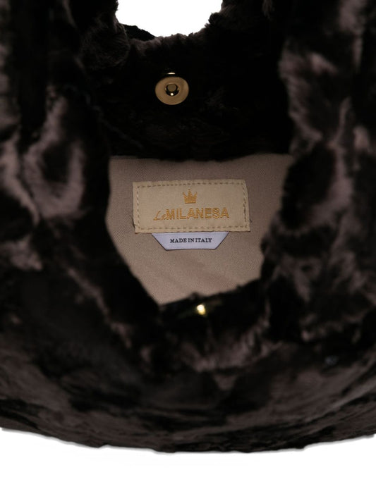 La Milanesa Crushed-texture tote bag