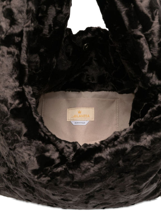 La Milanesa Plush-effect shoulder bag