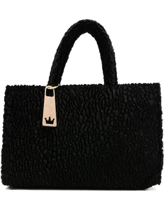 La Milanesa Textured-effect tote bag