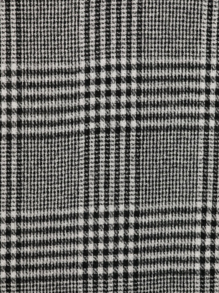 Faliero Sarti Plaid-pattern frayed-edge scarf