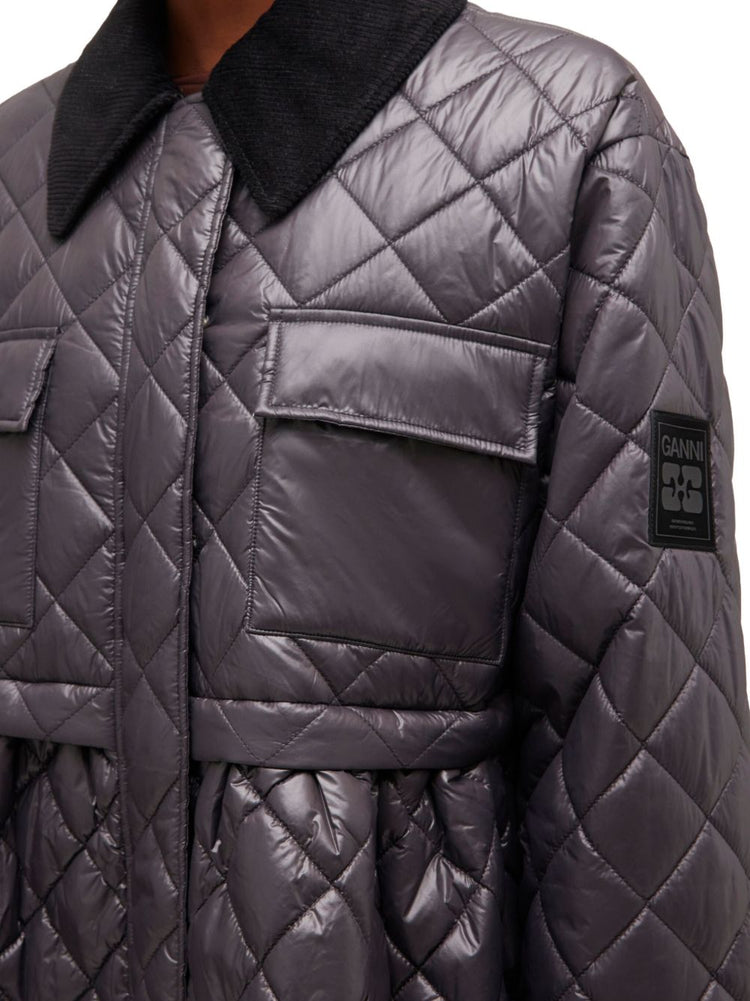 GANNI Coats Grey