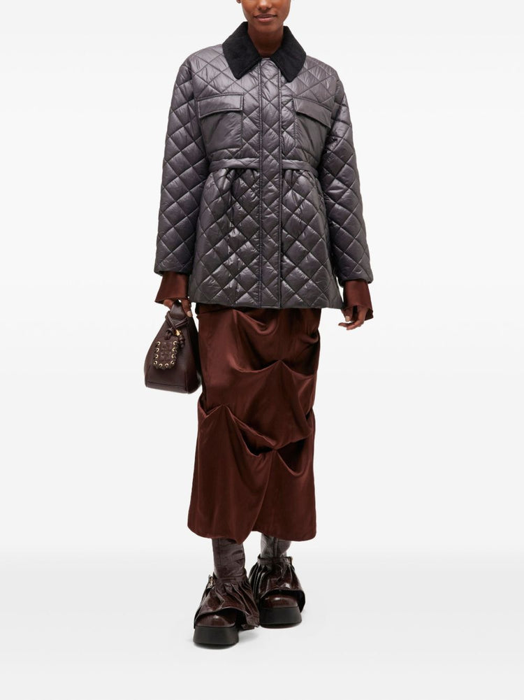 GANNI Coats Grey