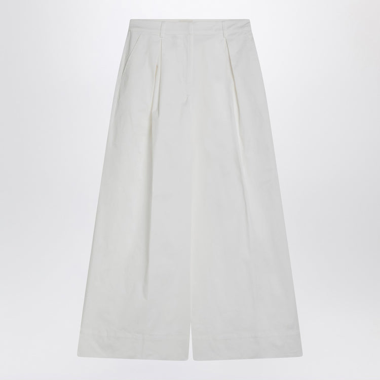 the garment White cotton palazzo trousers
