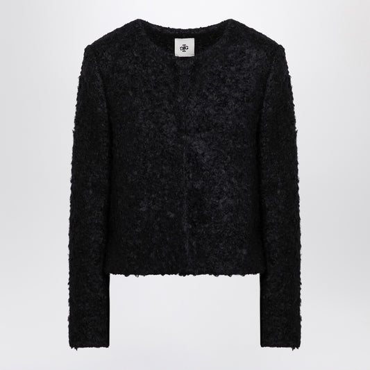 the garment Recycled wool blend black Vienna jacket