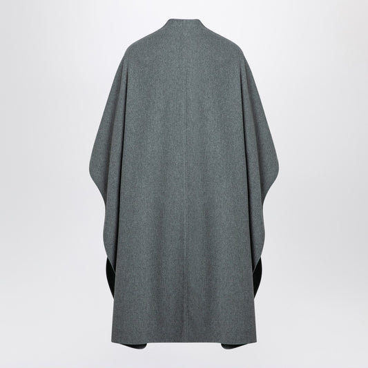 the garment Grey wool-blend cape