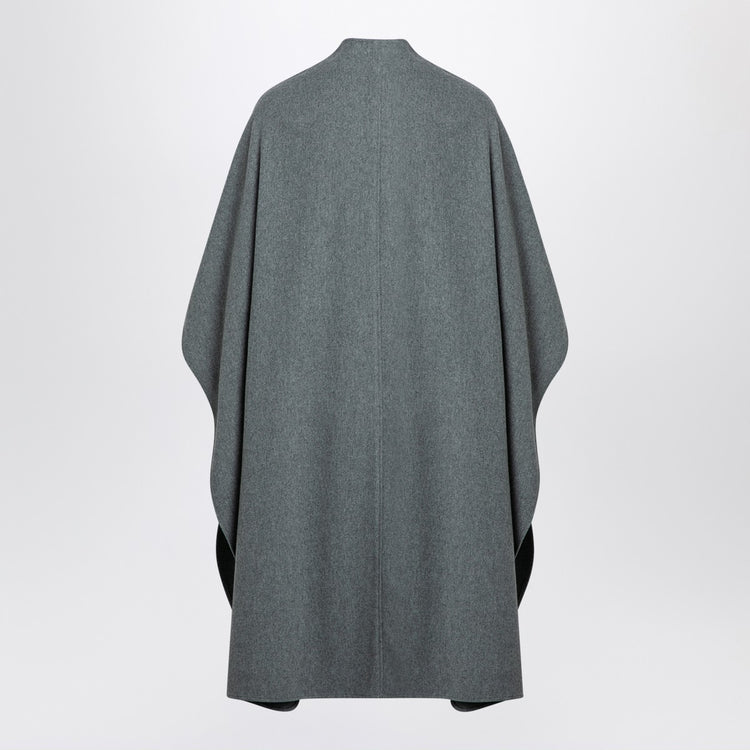 the garment Grey wool-blend cape