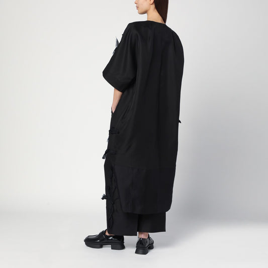 MKDT Studio Atelier Cova black coat in silk and wool