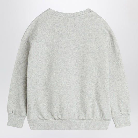 Mini Rodini Gray sweatshirt with heart and arrow in velour