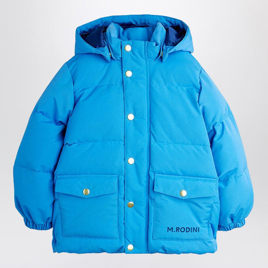 Mini Rodini Blue solid heavy puffer jacket
