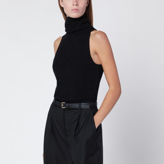 ALMADA LABEL Vida top in black organic cashmere