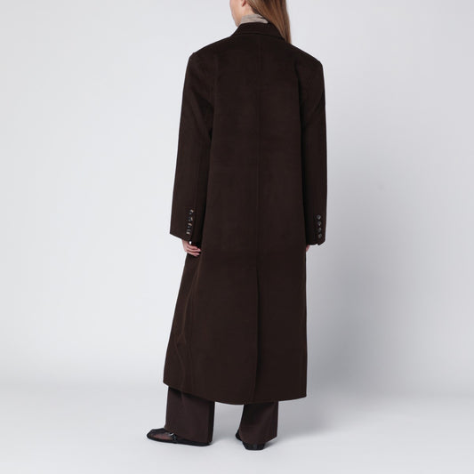 ALMADA LABEL Brown coat in wool and cashmere