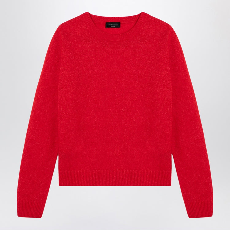Roberto Collina Red sweater in cashmere and silk blend
