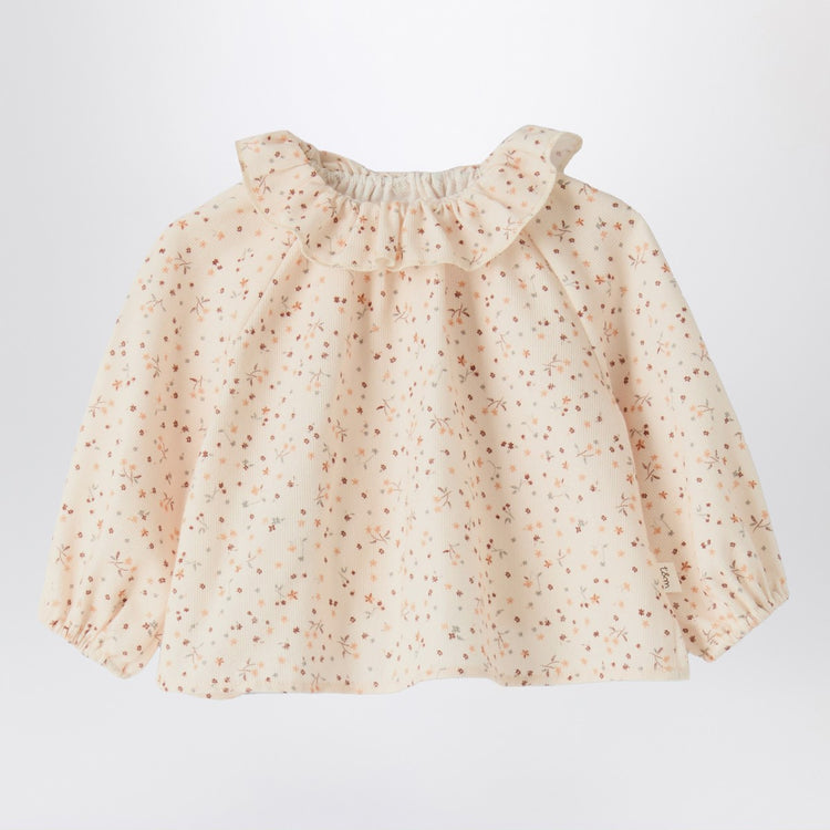 Teddy & Minou Cream blouse with floral print