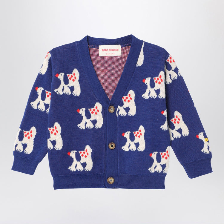 Bobo Choses Cardigan Fairy Dog navy blue